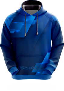 Custom Blue Hoodie Zipper Fashion Hoodie Sublimation Adult Sweatshirts