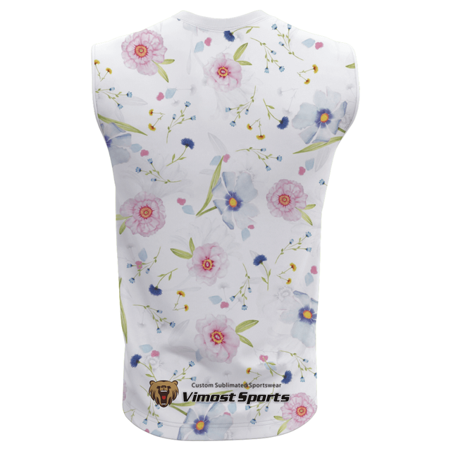 Women's Sleeveless Dye-sublimated T-shirt with Fashionable And Good-looking Design