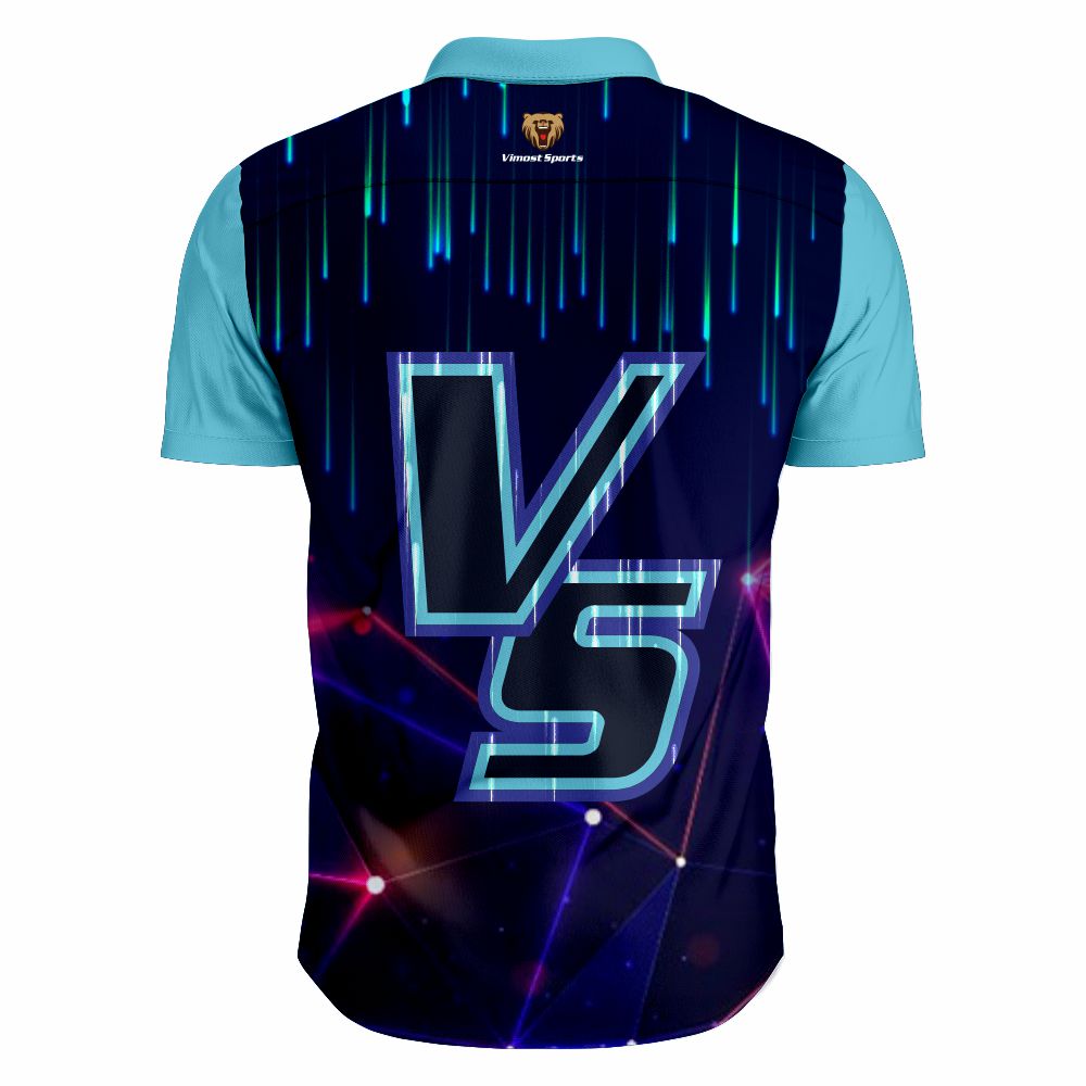 Full Button Polo Shirts With Sublimated Printing and Wholesale Price