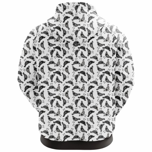 White And Black Sublimated Hoodie of Late Fashion Design