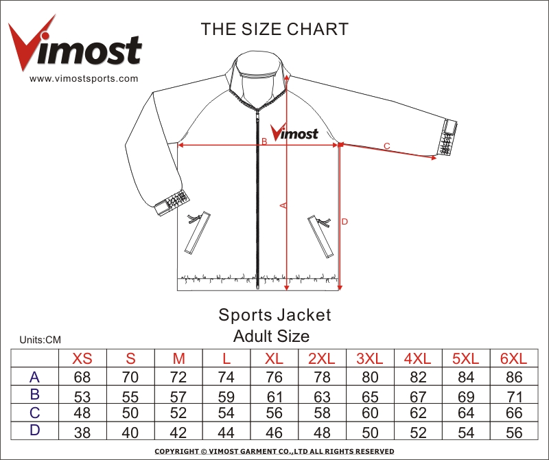Size Sports Jacket