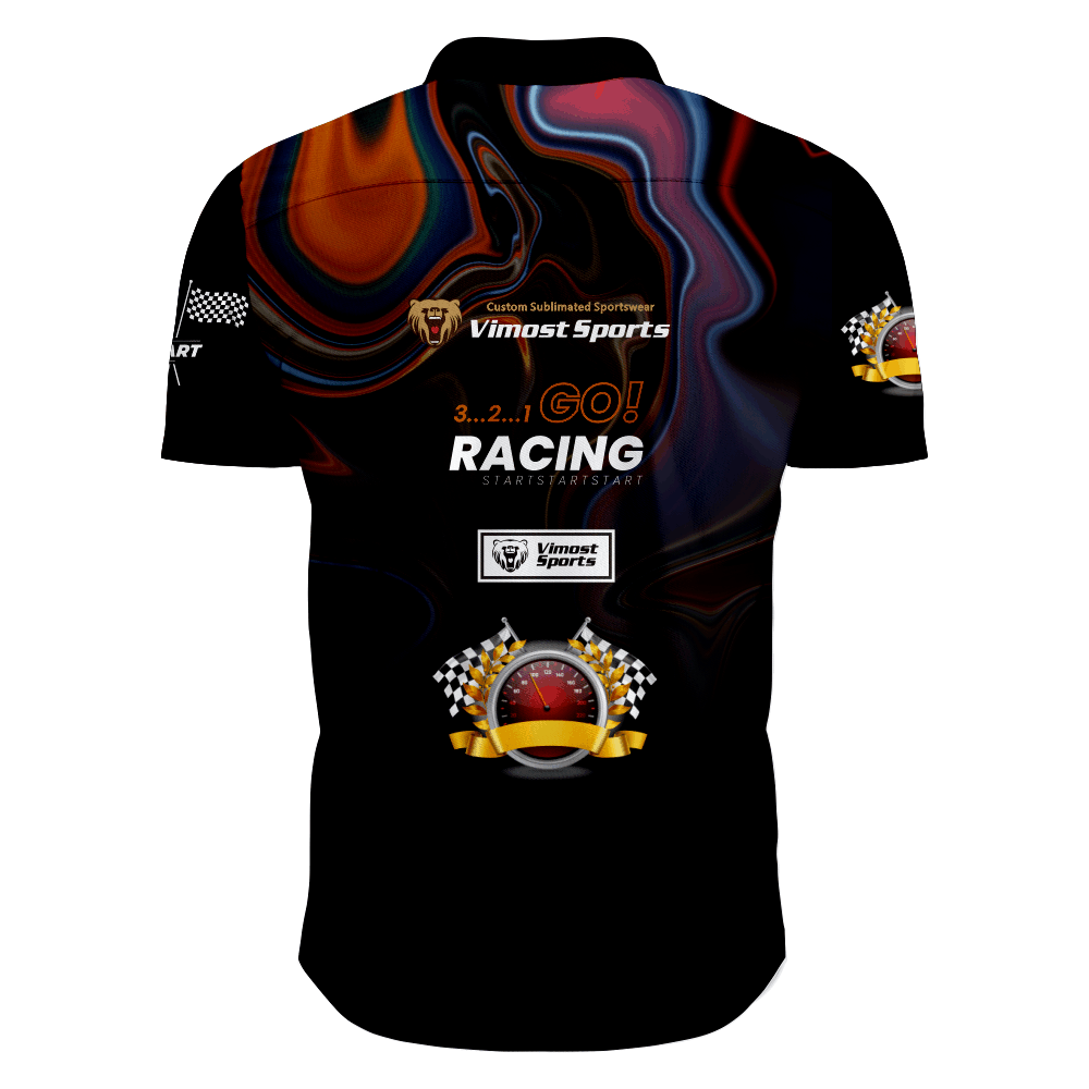  Full Sublimated Full Button Styles Racing Shirts with No Limit for Designs And Color