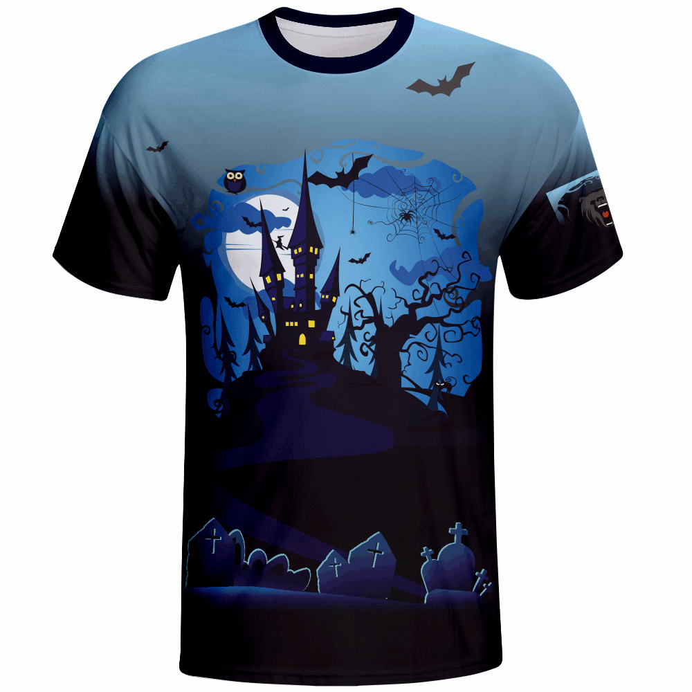 Hot Sale Panda T-shirts Custom Name Full Printing Round Neck T-shirts