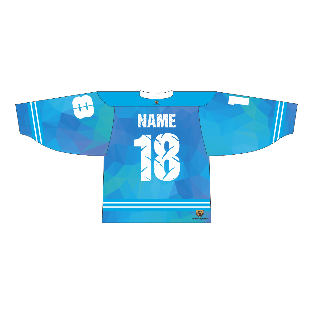 Sublimation Green Ice Hockey Jersey Custom Team Design 