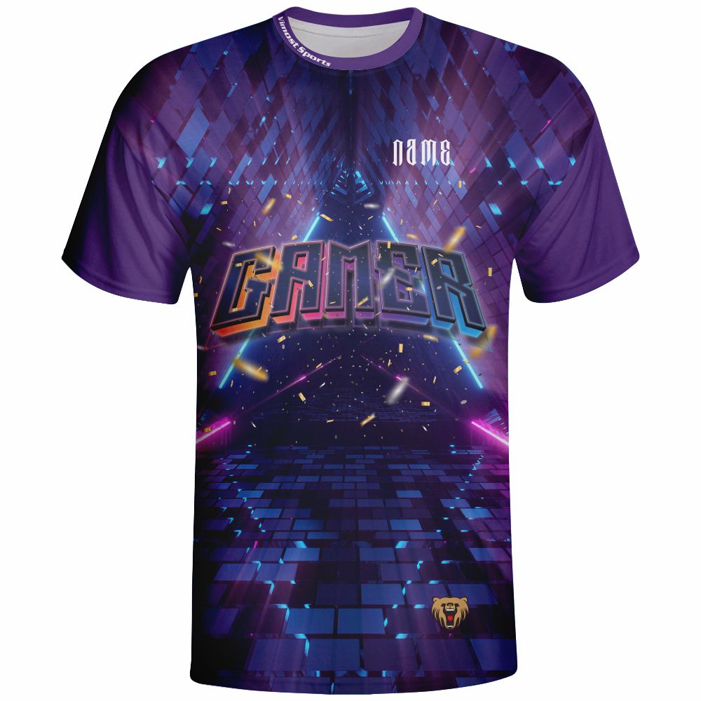 Hot Sale Panda T-shirts Custom Name Full Printing Round Neck T-shirts