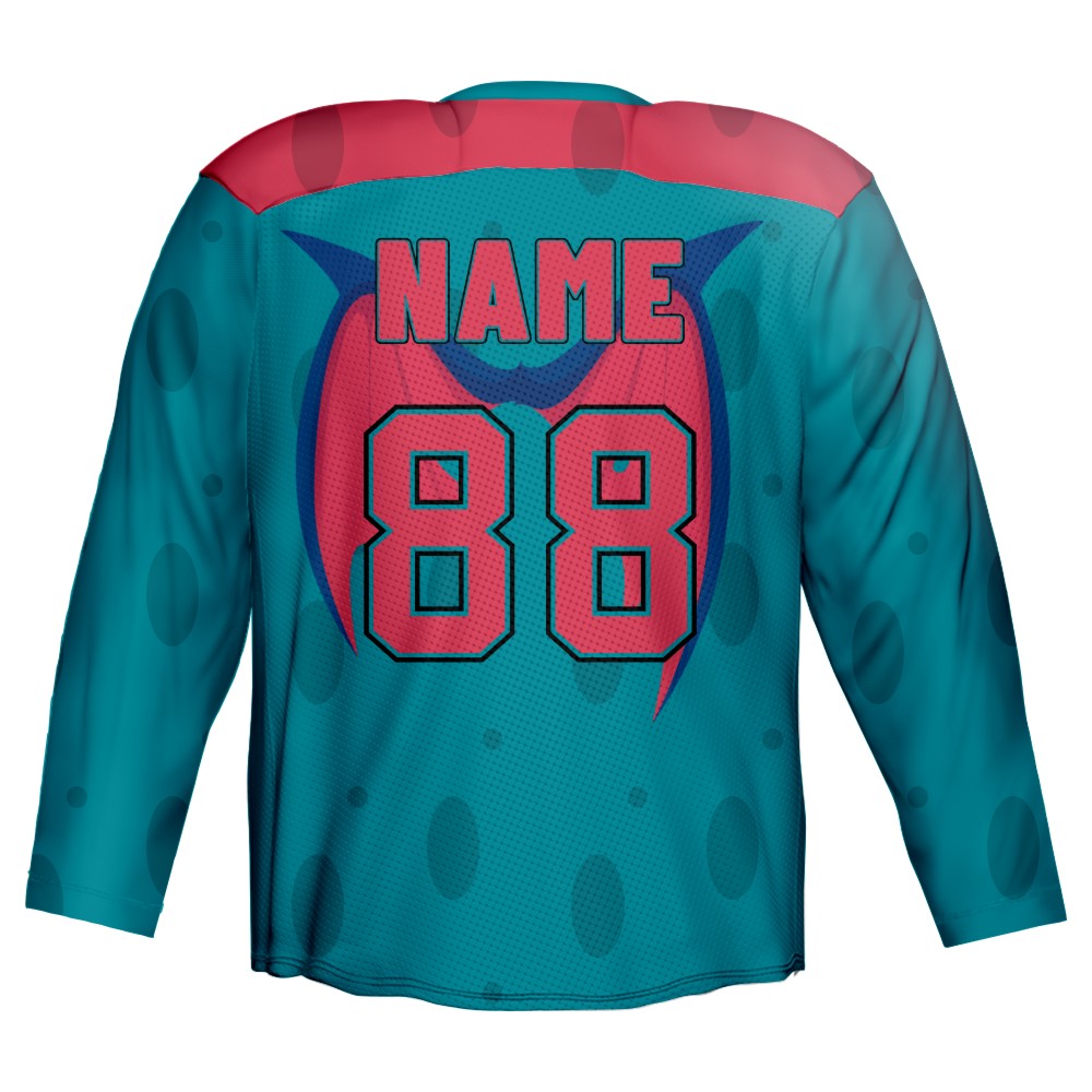 Sublimation Green Ice Hockey Jersey Custom Team Design 