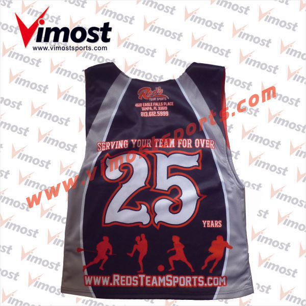 2023 Vimost Fashion Custom Sublimation Lacrosse Reversible Pinnies
