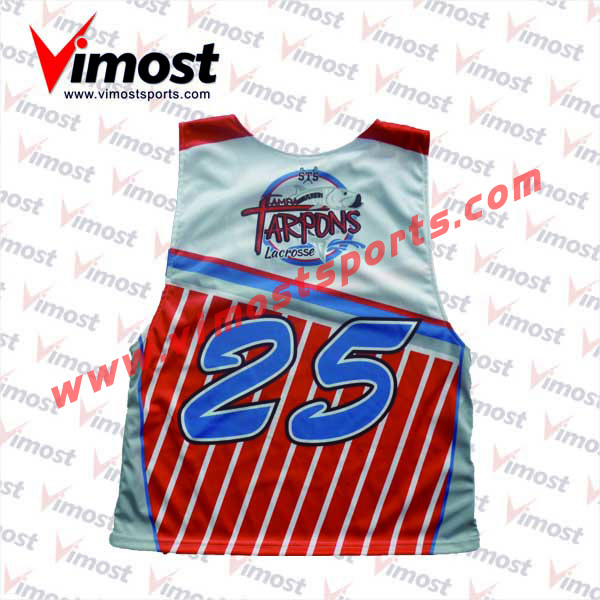 2023 Vimost Fashion Custom Sublimation Lacrosse Reversible Pinnies