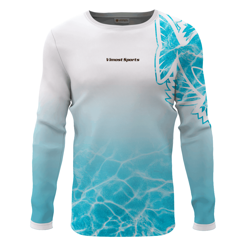 Wholesale Sublimated Uv Long Sleeve Custom Men's Hooded Fishing Shirt