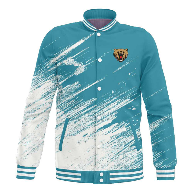 OEM Custom Made Varsity Baseball Jacket Long Sleeves Unisex Red Black Baseball Jacket 