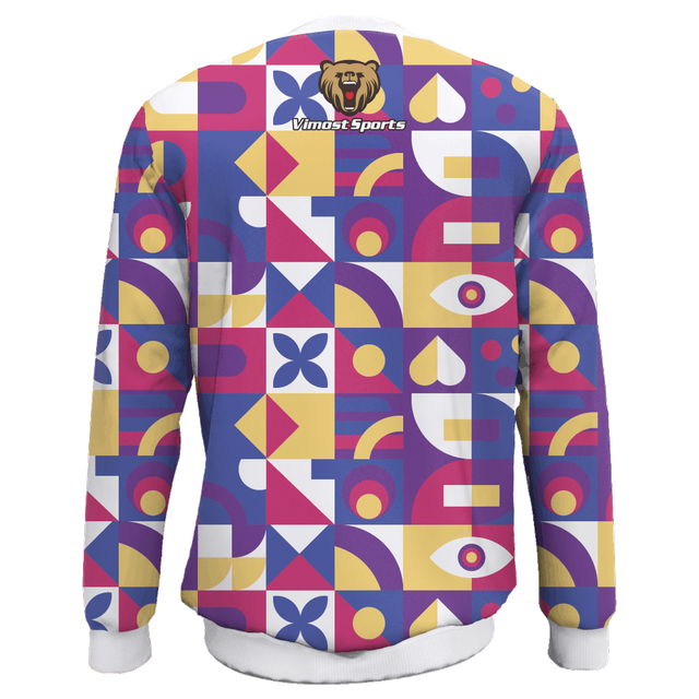 Customize Tiled Patterns Round Neck Full Sublimation Sweatershirt