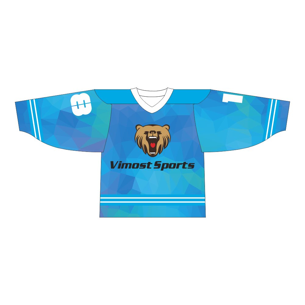 Sublimation Green Ice Hockey Jersey Custom Team Design 