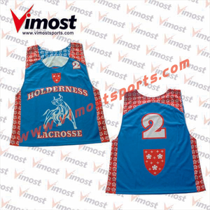 2023 Vimost Fashion Custom Sublimation Lacrosse Reversible Pinnies