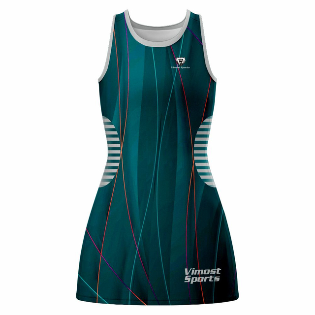 Sublimation Team Wear Netball Dress Custom A-line Lycra Netball Wear