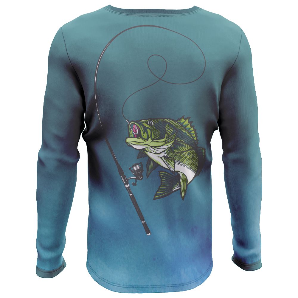 Sublimated Colorful Long Sleeve Fishing Jerseys With Free Designs