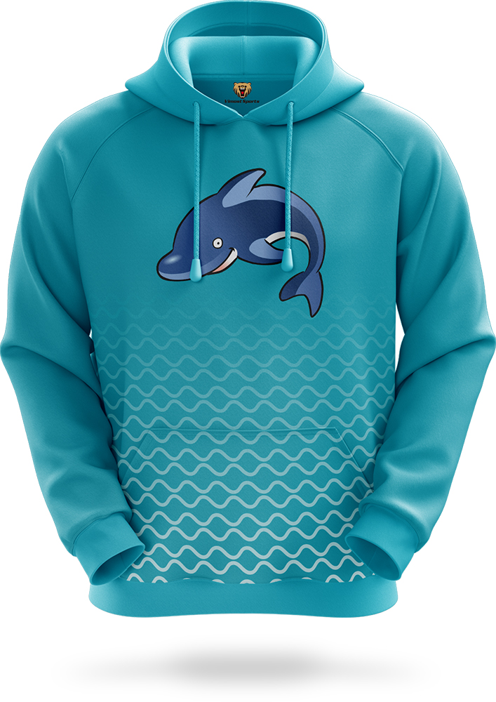 New Style Sublimated Blue Hoodie for Wholesale
