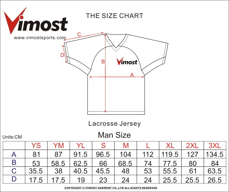 Size Lacrosse Jersey