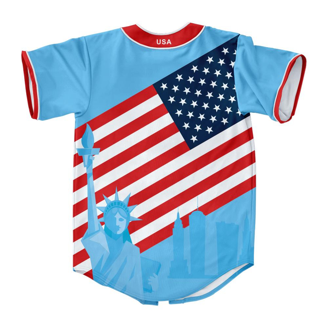 Custom Men's Baseball Jersey Sublimation Fashion Botton Down Baseball Jersey