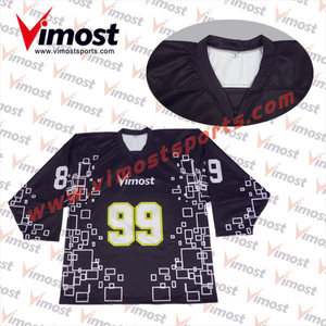 Polyester Neck Style Custom Ice Hockey Jerseys with Breathability