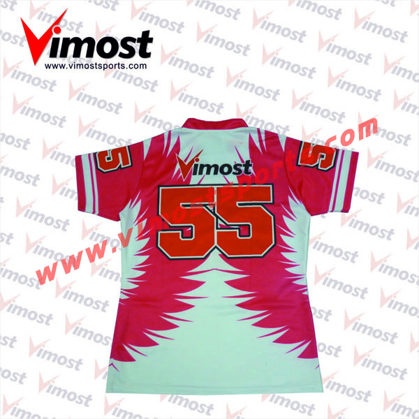 Vimost Custom Sublimated Rugby Jersey with 100% Polyester