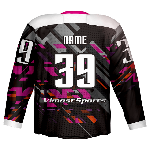 Hot Custom Sublimated Ice Hockey Jerseys with Heart-shaped Neck Style