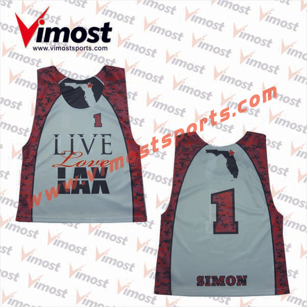 2023 Vimost Fashion Custom Sublimation Lacrosse Reversible Pinnies
