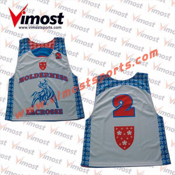 2023 Vimost Fashion Custom Sublimation Lacrosse Reversible Pinnies