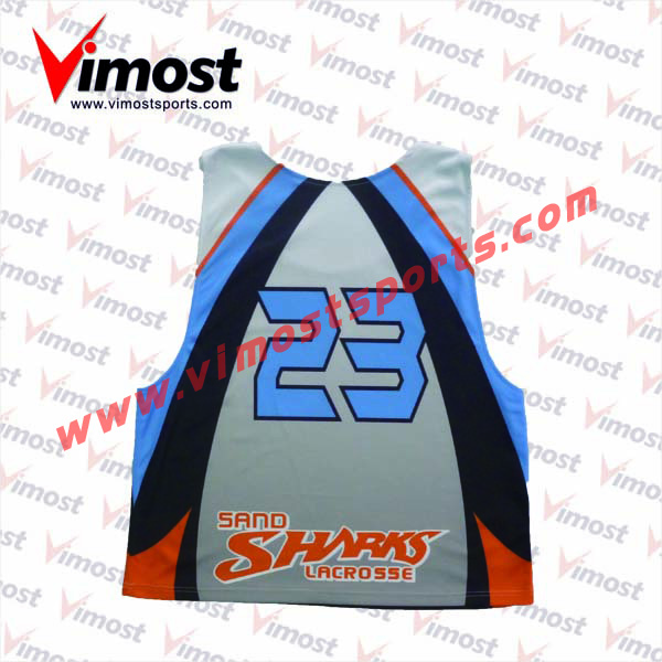 2023 Vimost Fashion Custom Sublimation Lacrosse Reversible Pinnies