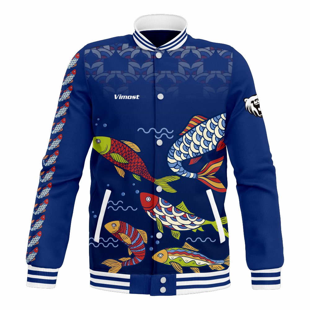 Men's Jacket Custom Designs Baseball Jacket Sublimation Full Zipper snap down Jackets