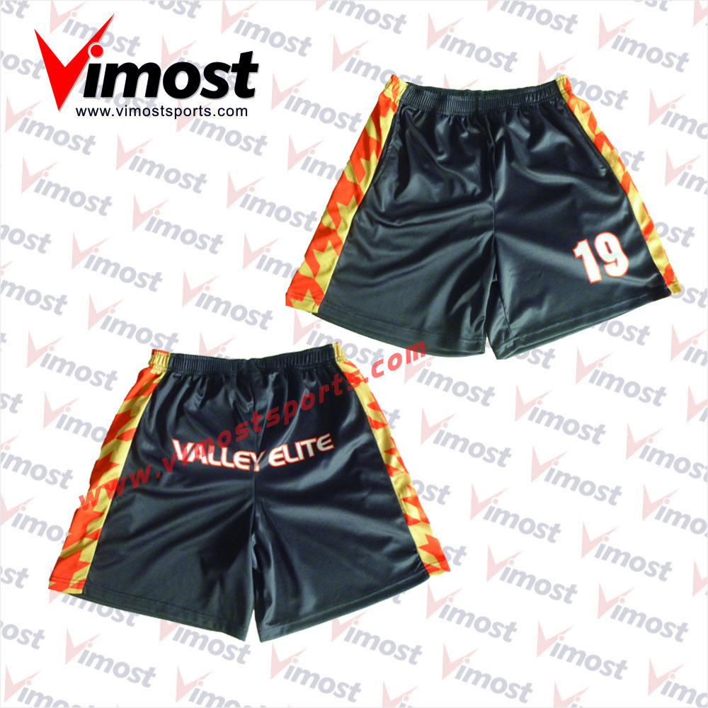 Customize 100% Polyester Elastic Band Lacrosse Shorts