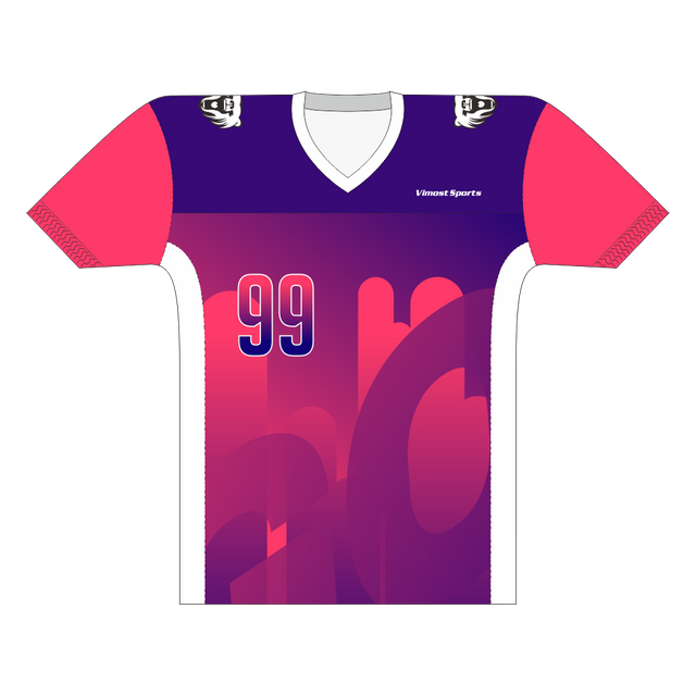 Custom Plain Mesh V-Neck American Flag Football Jersey