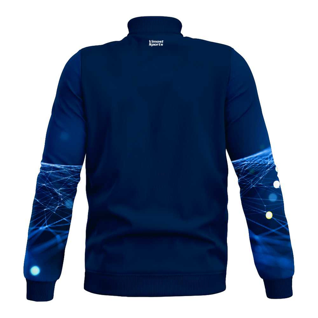 Factory Made Navy Jacket Custom Design Snaps Down Baseball Jacket 