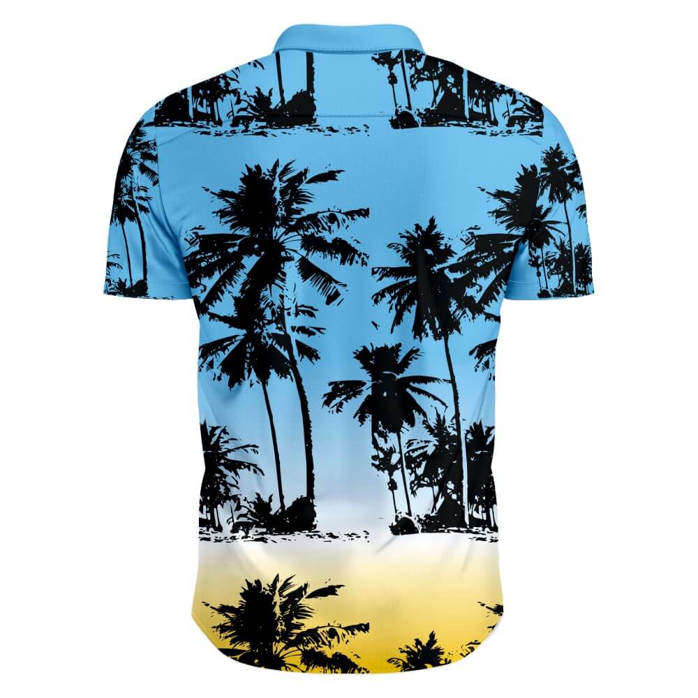 Palm Tree Printed against Blue Sky Beautiful Polo Shirts