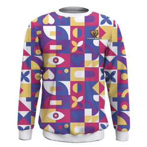 Customize Tiled Patterns Round Neck Full Sublimation Sweatershirt