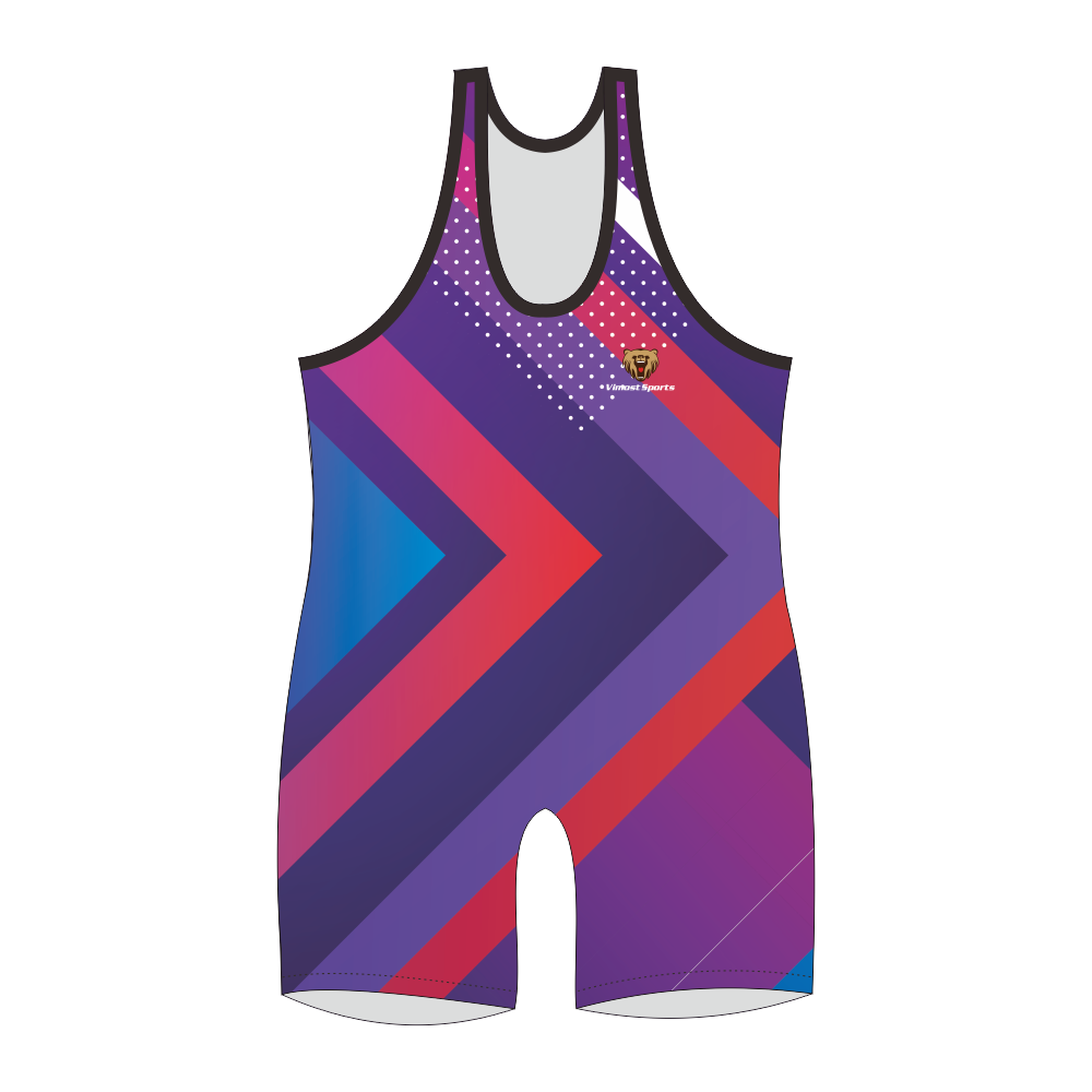 Custom Made USA Sublimation Printing Youth Wrestling Singlet