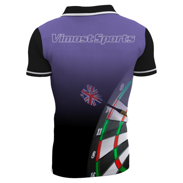 Hot Design Men Custom Darts Polo Shirt Sublimated Darts Jersey Polyester Quick Dry Jersey