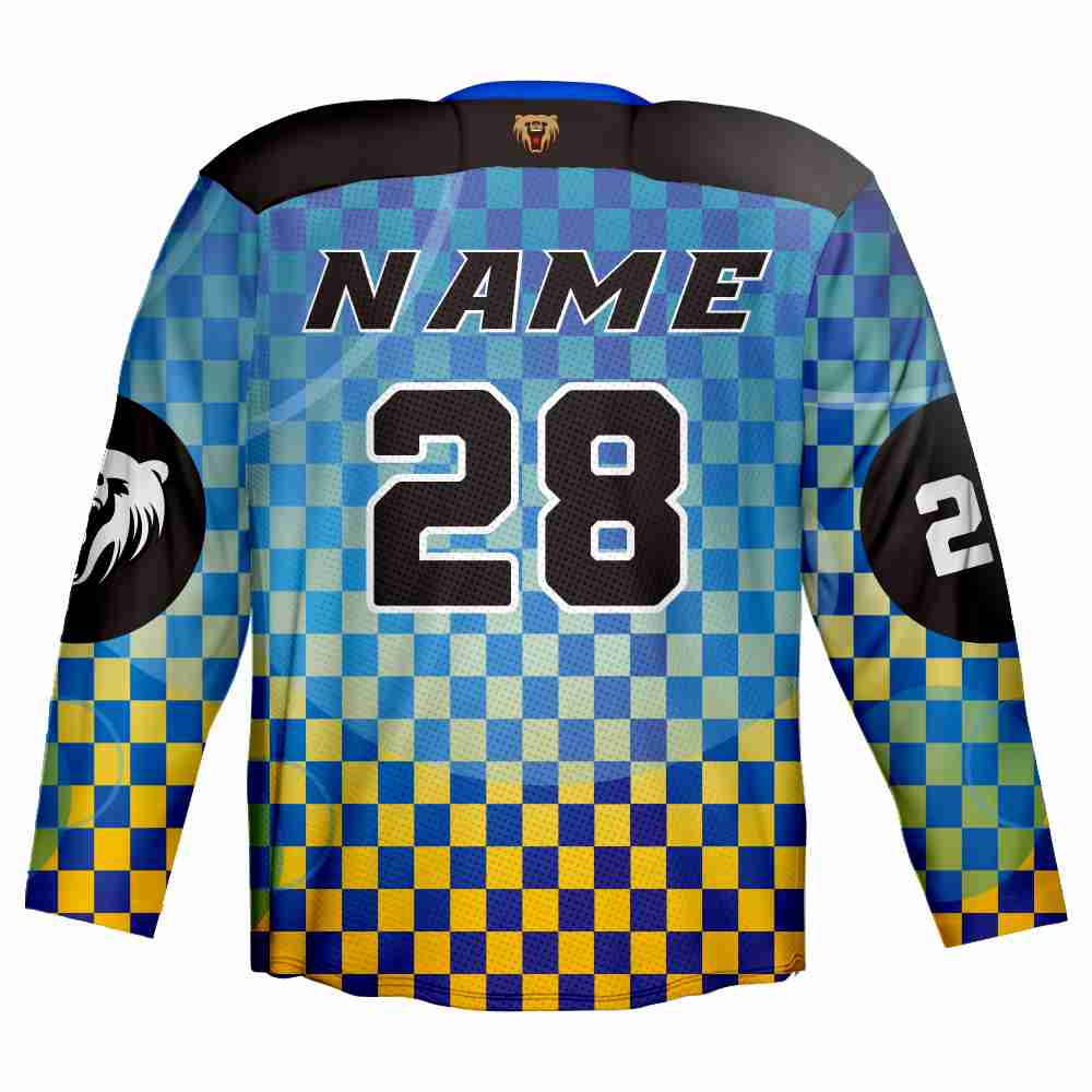 Wholesale Custom Ice Hockey Jerseys Designed with Black Shoulders