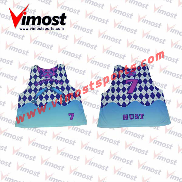 2023 Vimost Fashion Custom Sublimation Lacrosse Reversible Pinnies