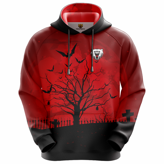 Custom Sublimated Team Red Hoodies with Hood with Your Designs 