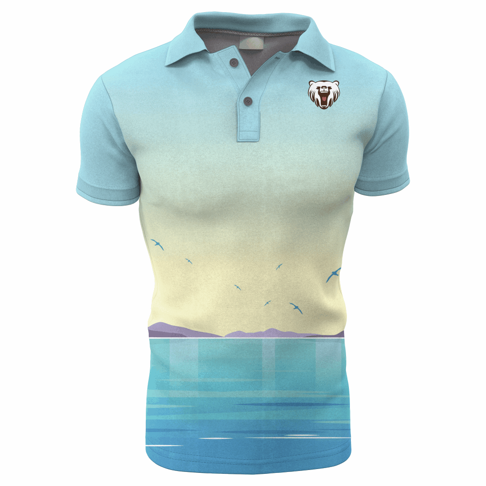 2022 Custom Two-button Neck 100% Polyester Polo Shirts of Fashionable Design