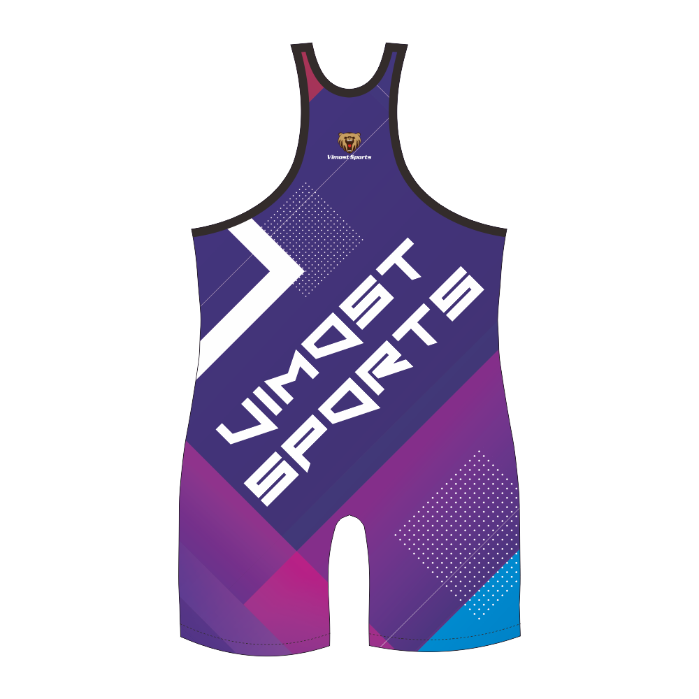 Custom Made USA Sublimation Printing Youth Wrestling Singlet