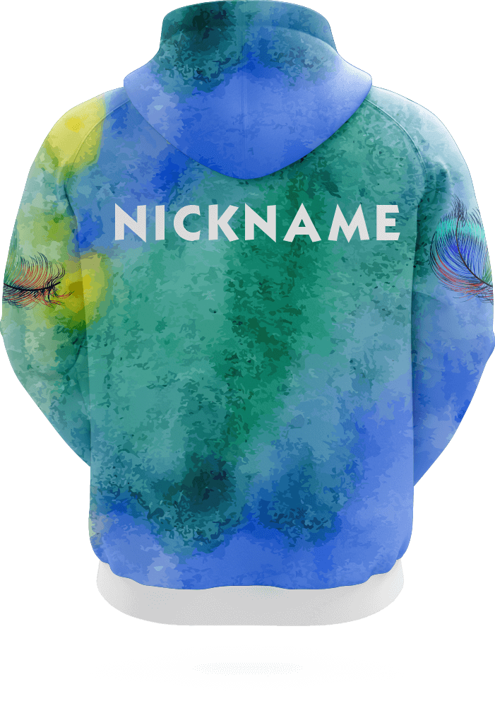 Custom Sublimated Men Hoodies in Blue Color with Names 