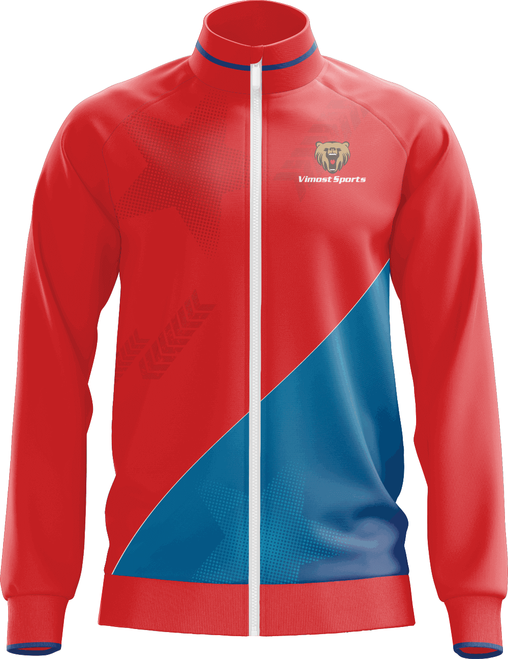  New Fashionable Sublimated Red And Blue Jacket for Wholesale
