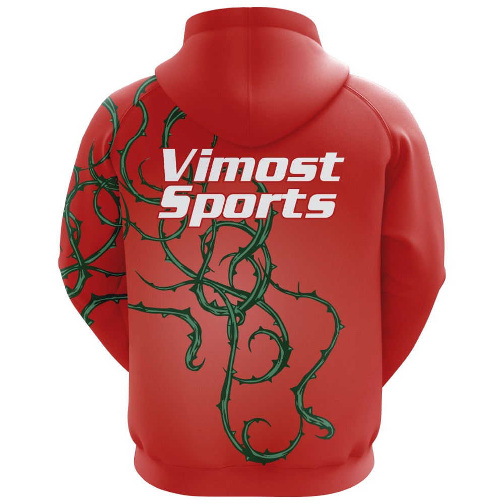 Good Quality Custom Sublimated Red Hoodie of New Style