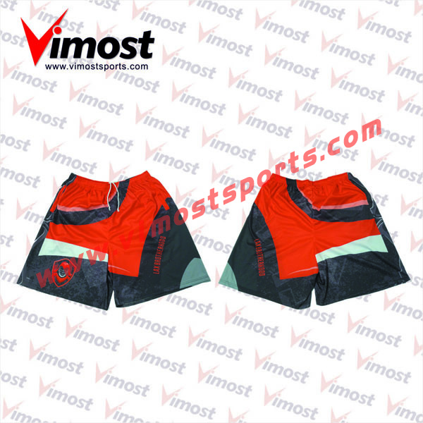 Customize 100% Polyester Elastic Band Lacrosse Shorts