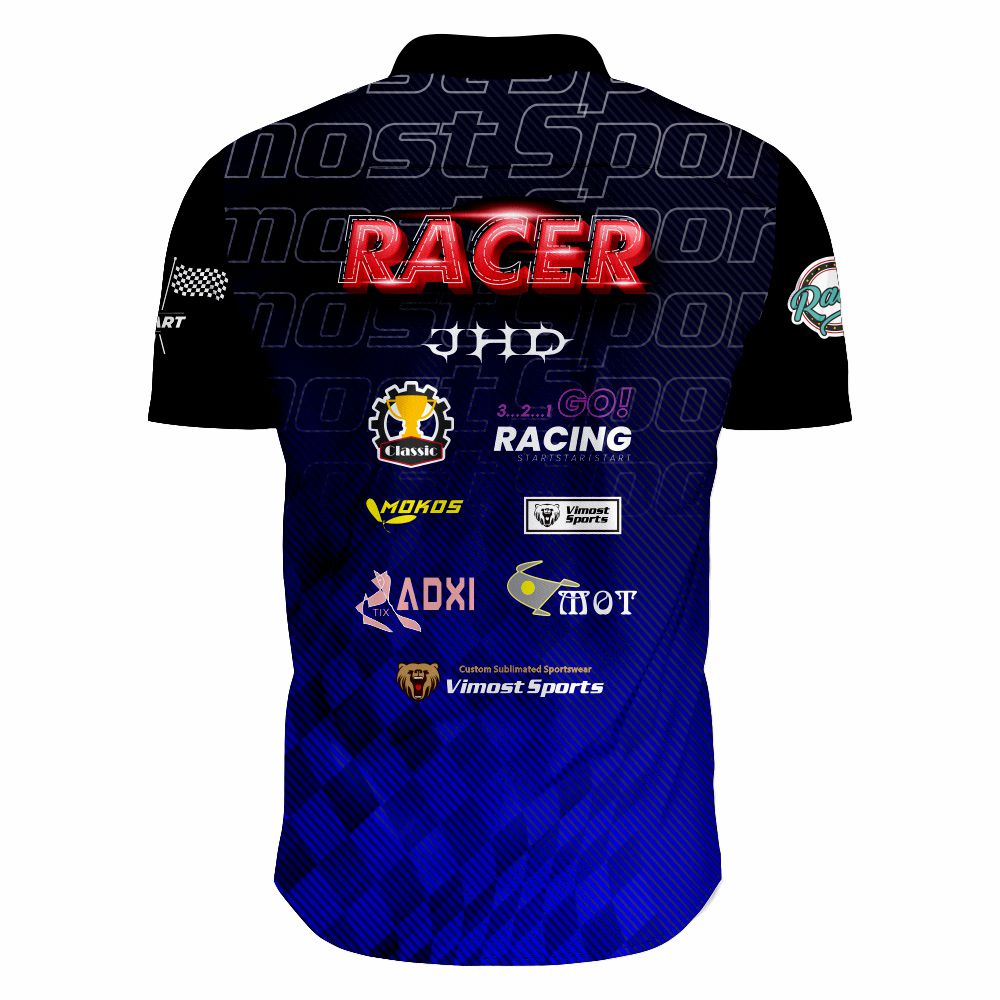 Full Sublimated Racing Shirts with Good Quality for Wholesale