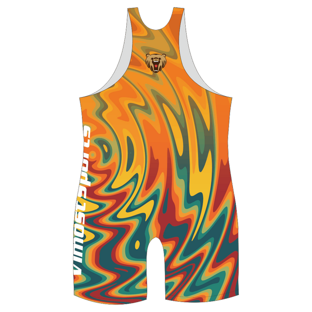 Elastic 100% Polyester Material Wrestling Jerseys