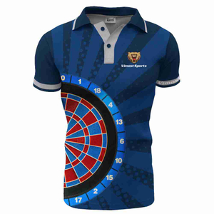 Polyester Darts Jersey Sublimation Men's Playing Darts Shirts