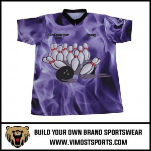 Good Quality Full Sublimated Bowling Shirts with The Design No Fading