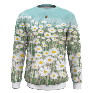 Flower Layout Warm Sweaters by 100% polyester material
